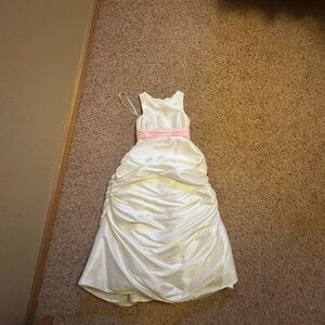 Elegant Cream and Pink Kids Dress by sweet beginnings